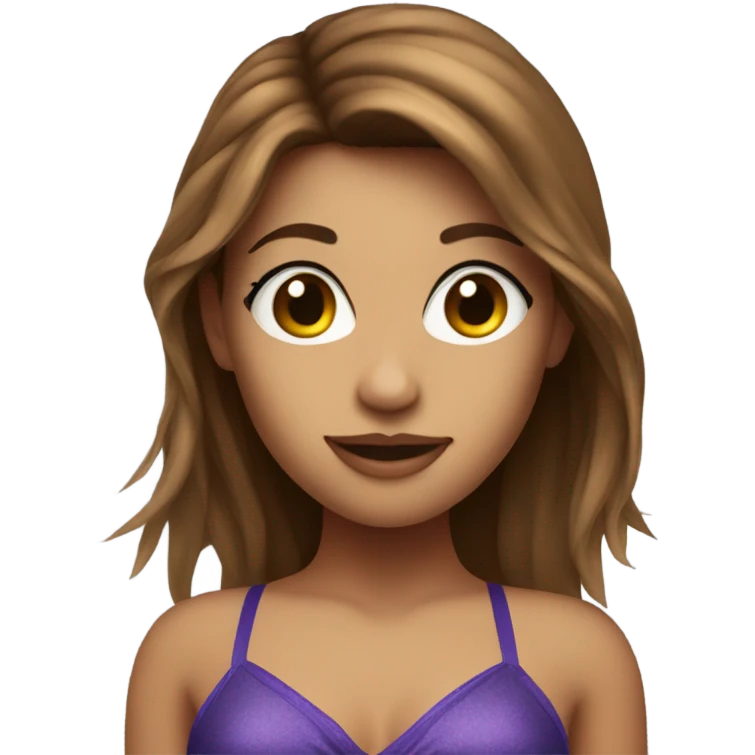 Pole dancer with brown hair emoji