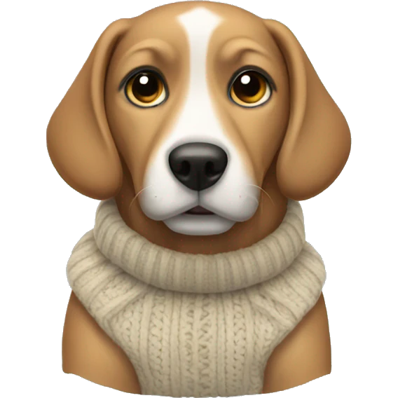 Dog wear sweater emoji