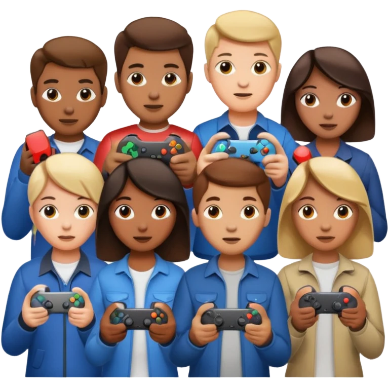 game controller for multiplayer session with people emoji