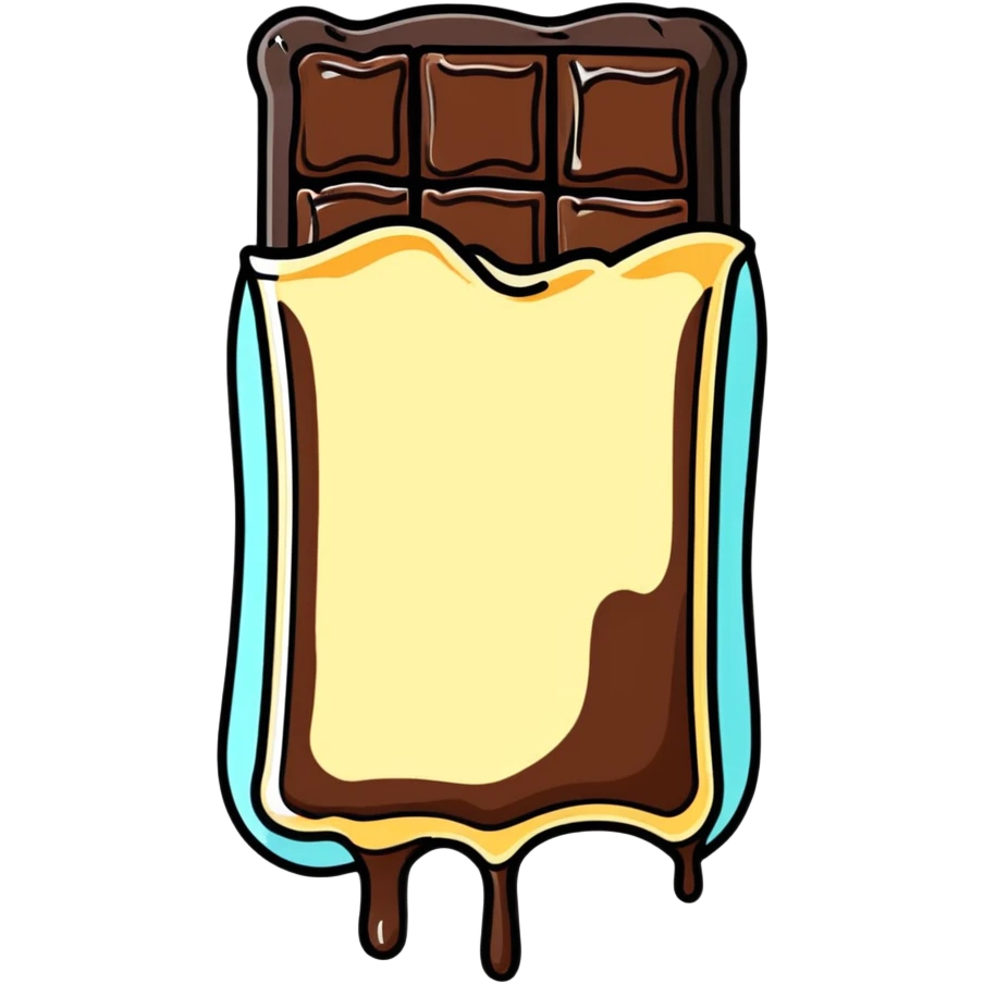 Melted chocolate bar emoji