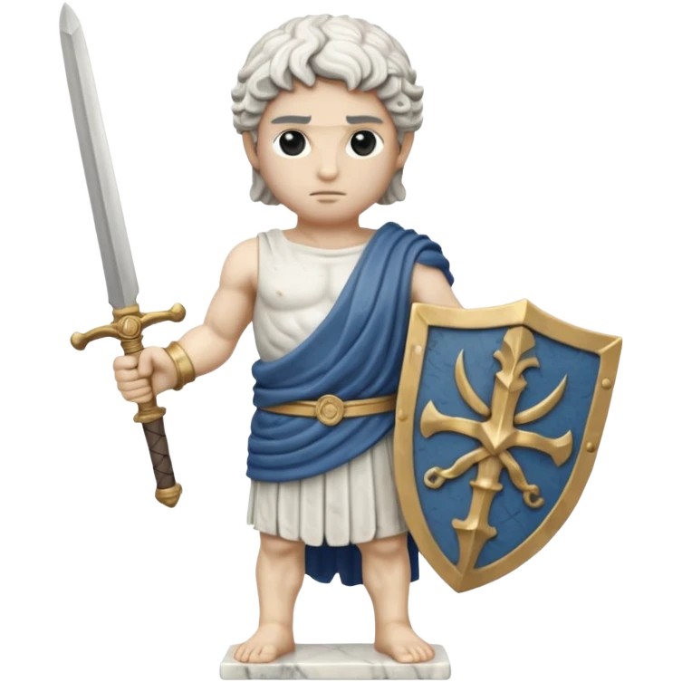 a greek statue holding a sword emoji