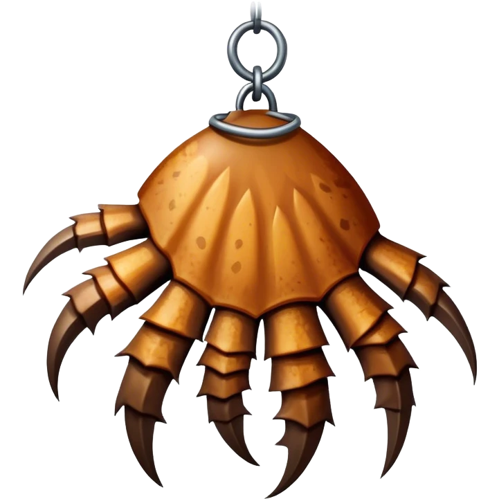 Brown claw with seven talons hanging downwards (not sentient) emoji