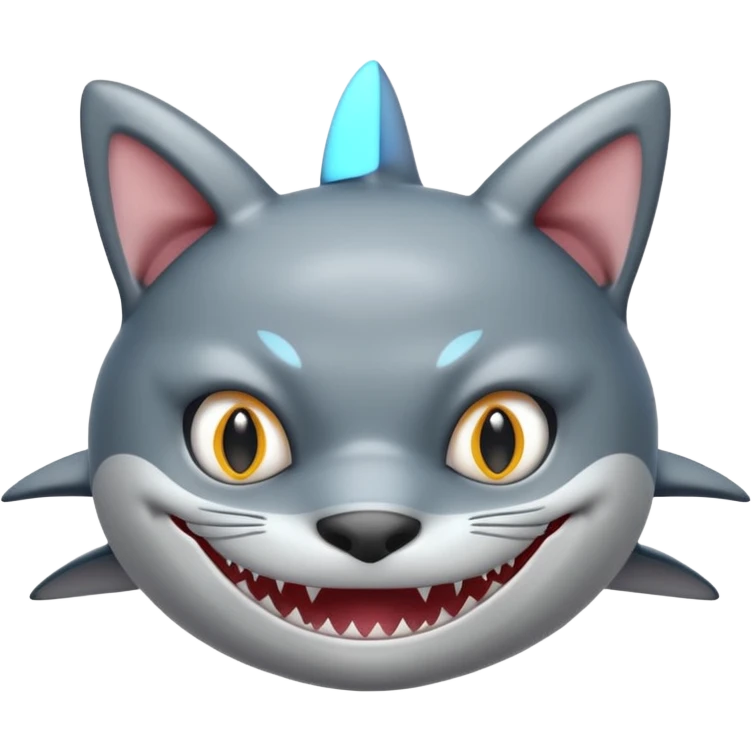 shark with a cat face emoji