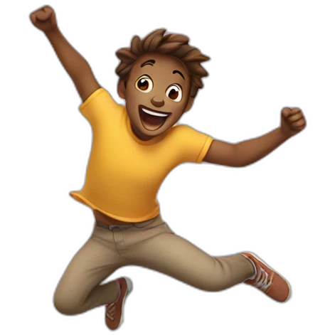 Excited jumping emoji