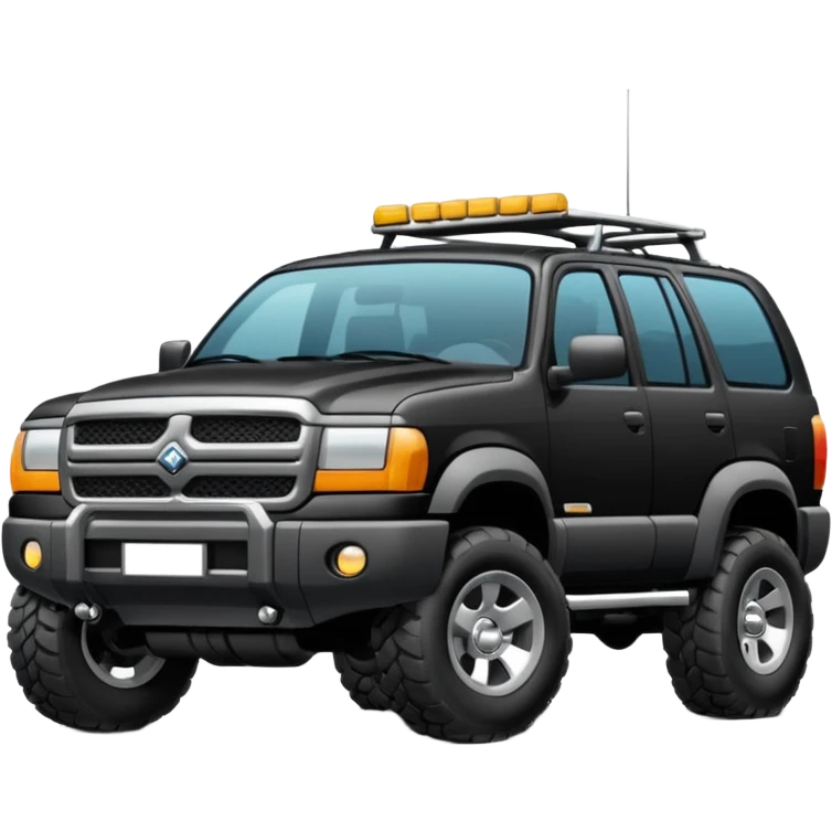 An SUV that has muscles emoji