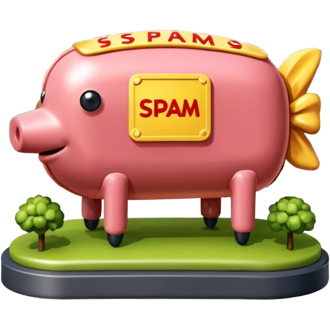  paris art city SPAM meat jeff koons style sculpture arty landscape  emoji