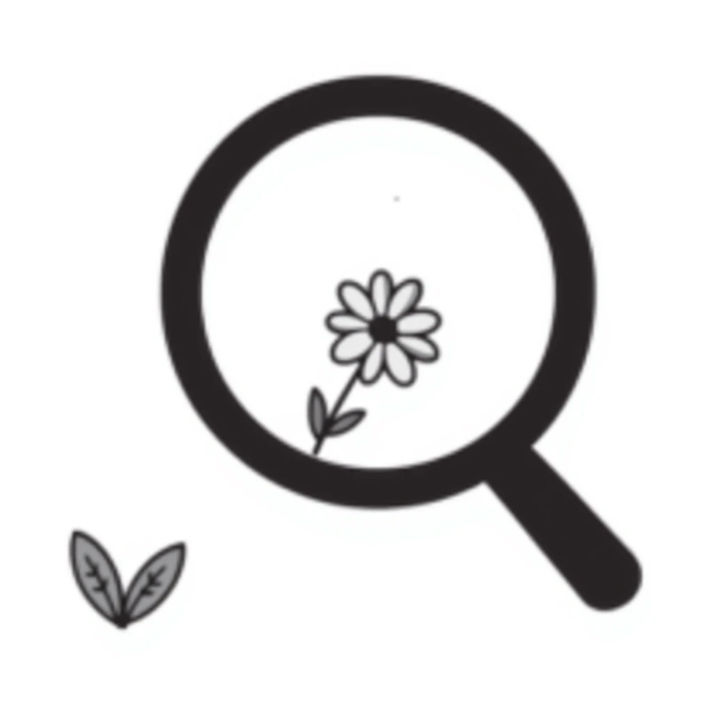 magnifying glass hand drawn emoji