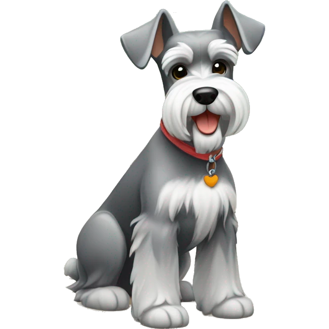 Schnauzer paseando por instituto la Sinia en Parets del Vallès  emoji