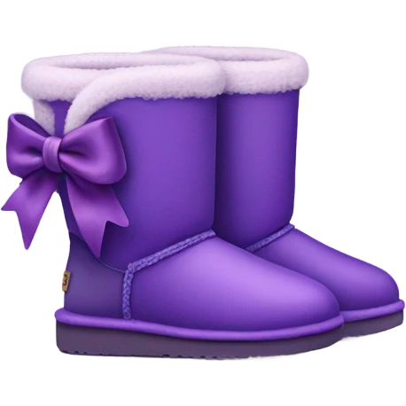 Purple UGG boots with purple bow emoji