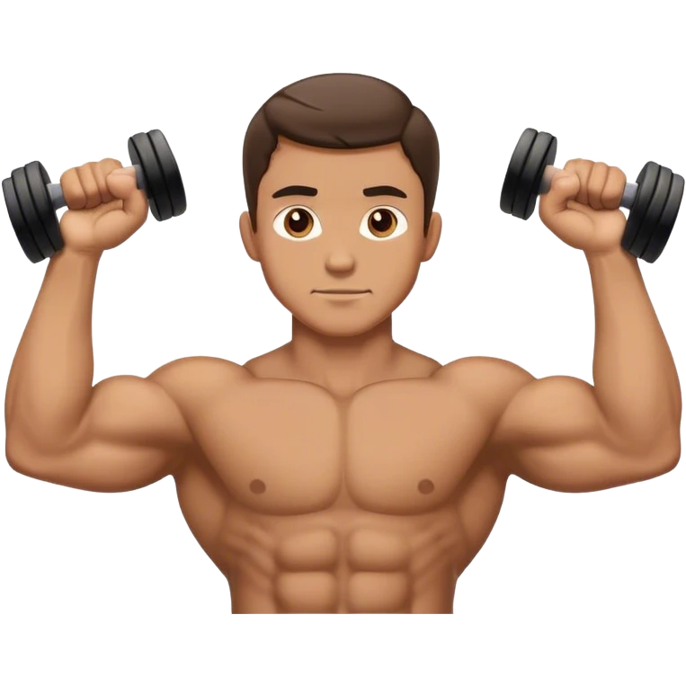 side view guy doing bicep-curls palms-facing-up emoji