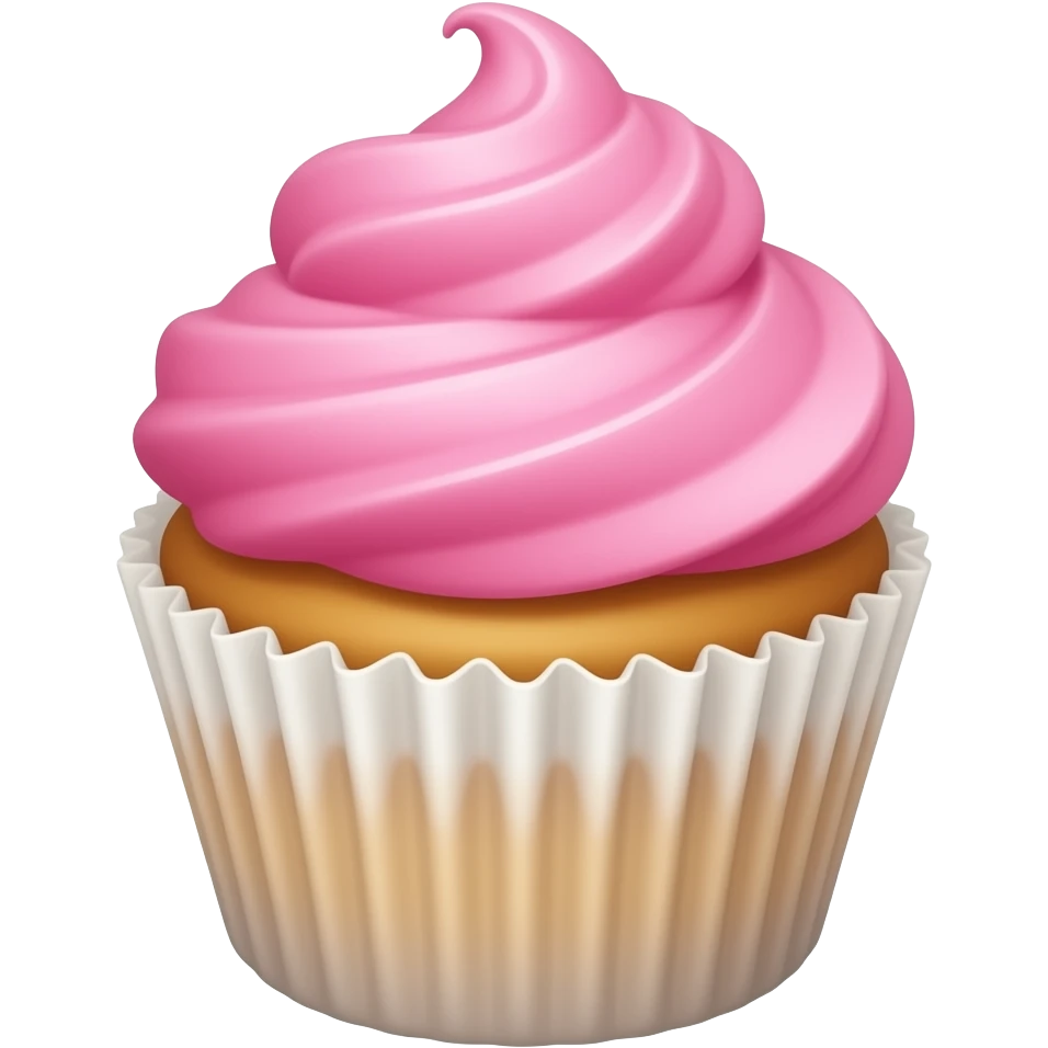Cupcake with pink icing emoji
