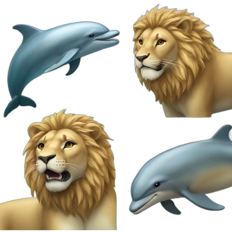 Dolphin Lion emoji