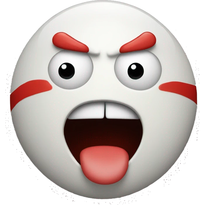 Clawn with red nose and white and red face  emoji