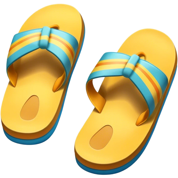 Cute beach slippers emoji