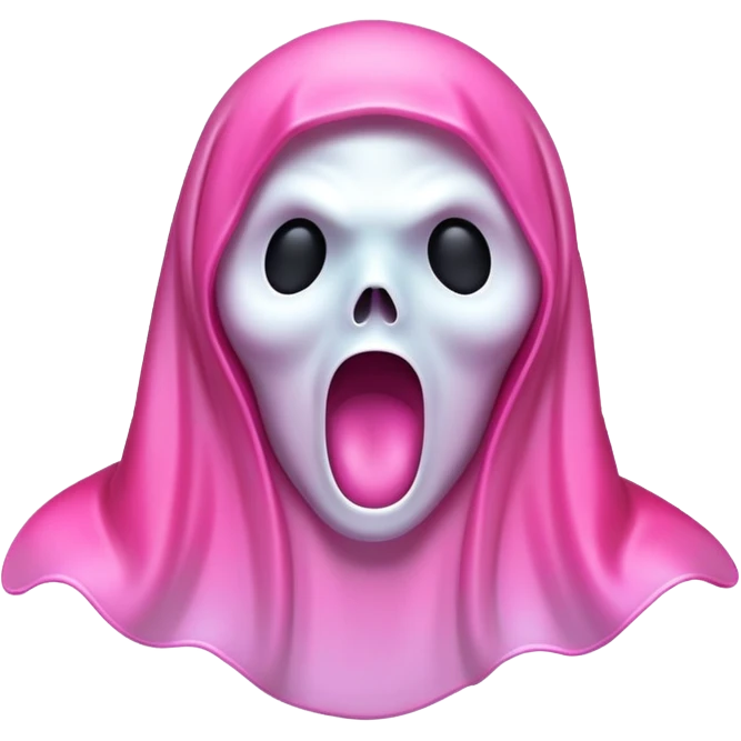 Pink ghostface from Scream movie emoji