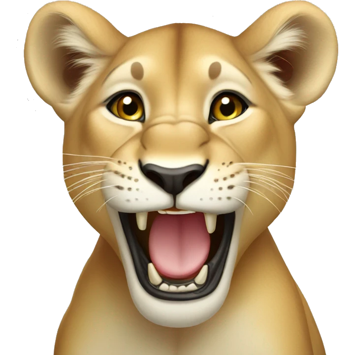 smiling-lioness-cub-closed-mouth emoji