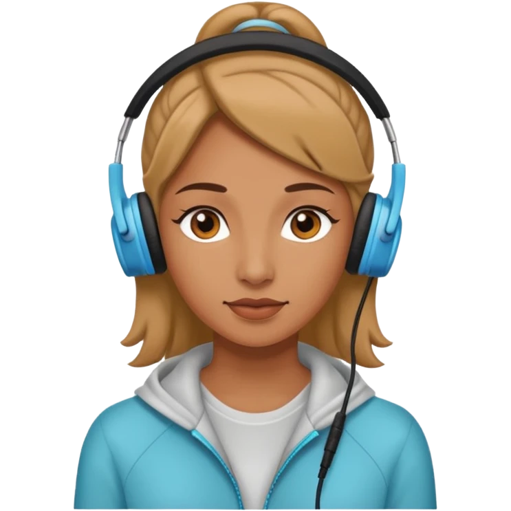 woman with ear buds emoji