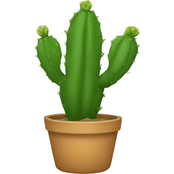 single flat Nopal without pot emoji
