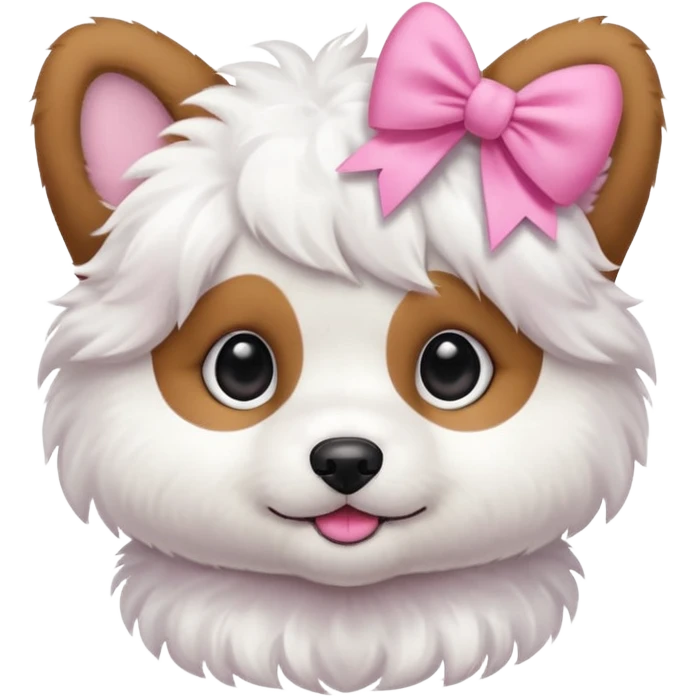 Puppy with pink bows emoji