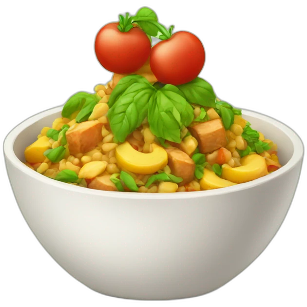 vegan food in bowl emoji