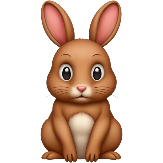 Upset brown rabbit emoji