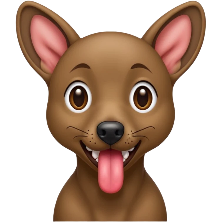 Xoloitzcuintle Dog derpy expression with tongue sticking out emoji
