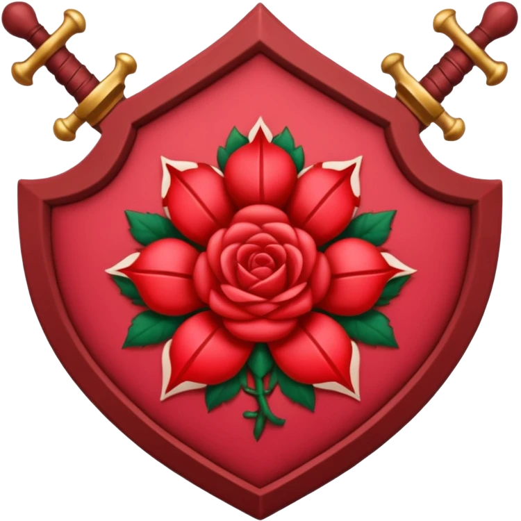 brasão sangrando medieval rosa de sangue vermelha emoji