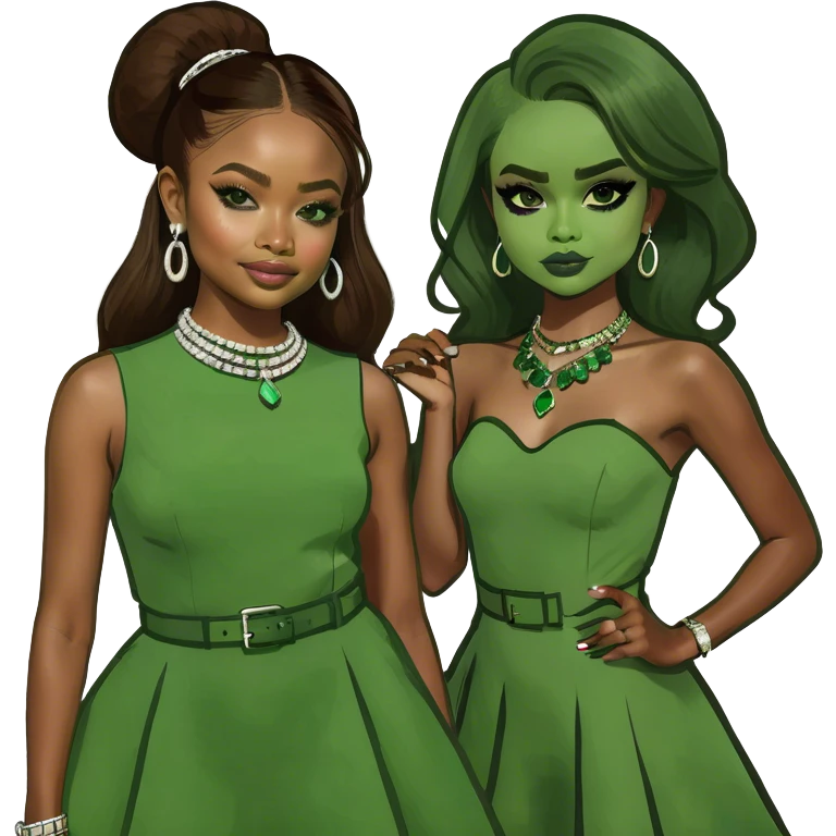 skai jackson and debby ryan  emoji