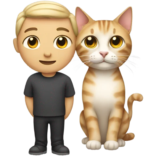 Human with with cat emoji