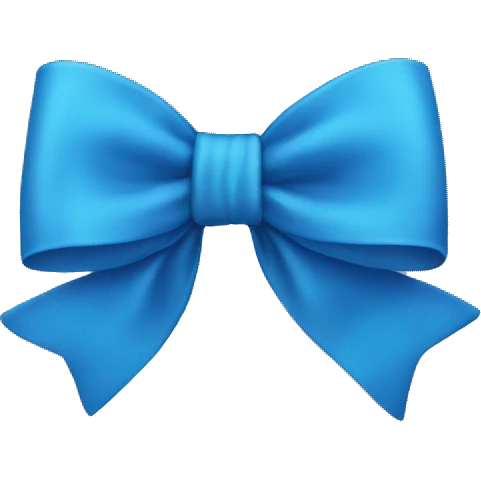 Blue bow emoji