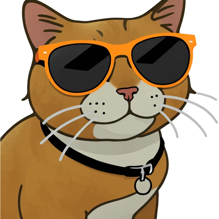 Cat with sunglasses emoji