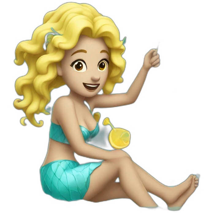 Sirene partying emoji
