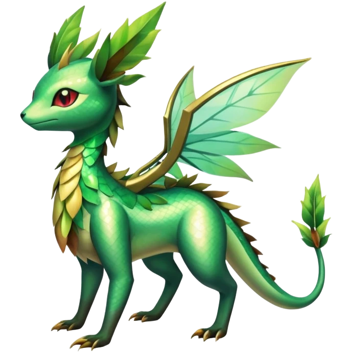 Shiny Exotic Flygon-Drakeon-Leafeon-Hybrid-Creature emoji
