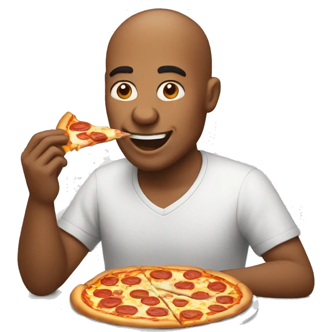 man eating pizza emoji