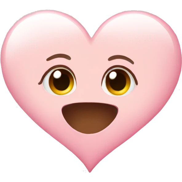 A plain baby pink heart  emoji
