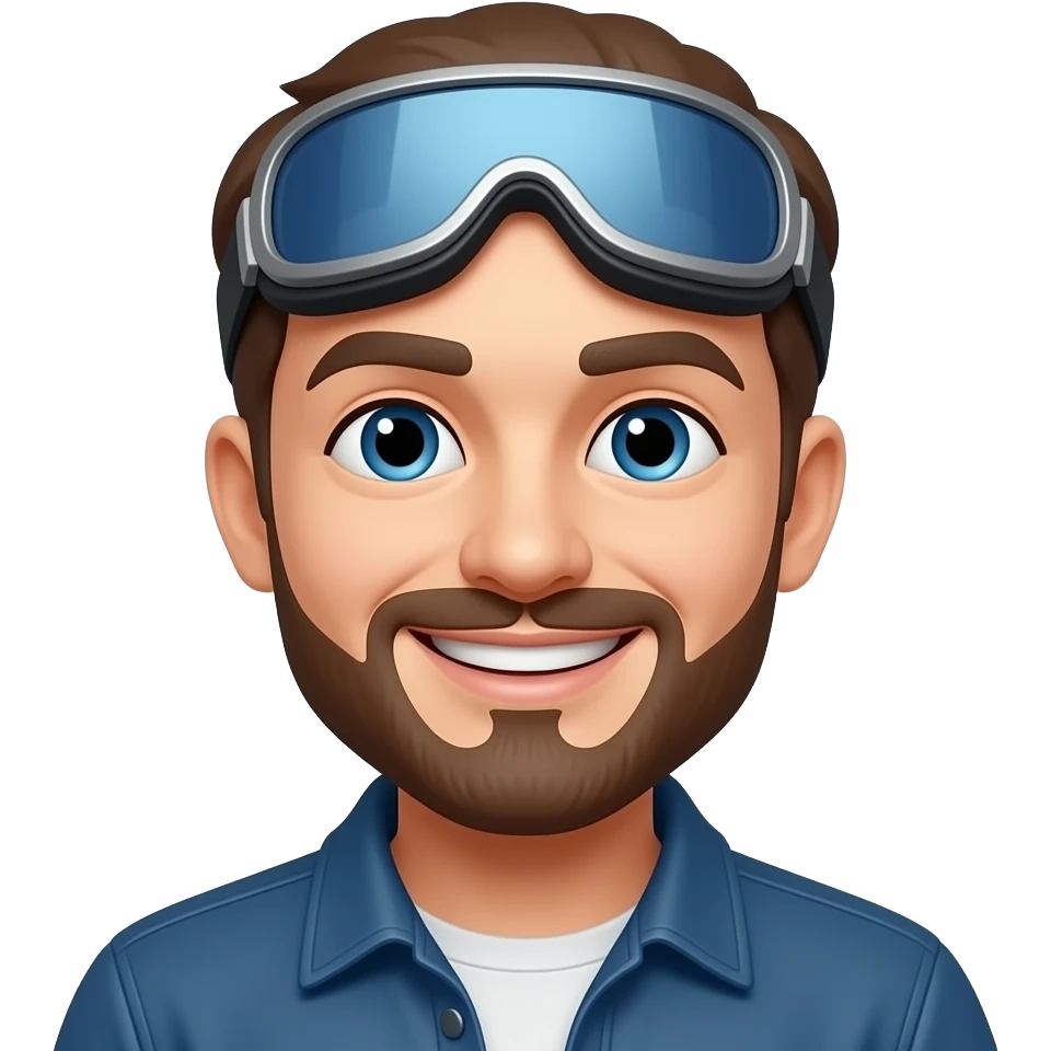 Gülümseyen gözlüklü motorcu emoji