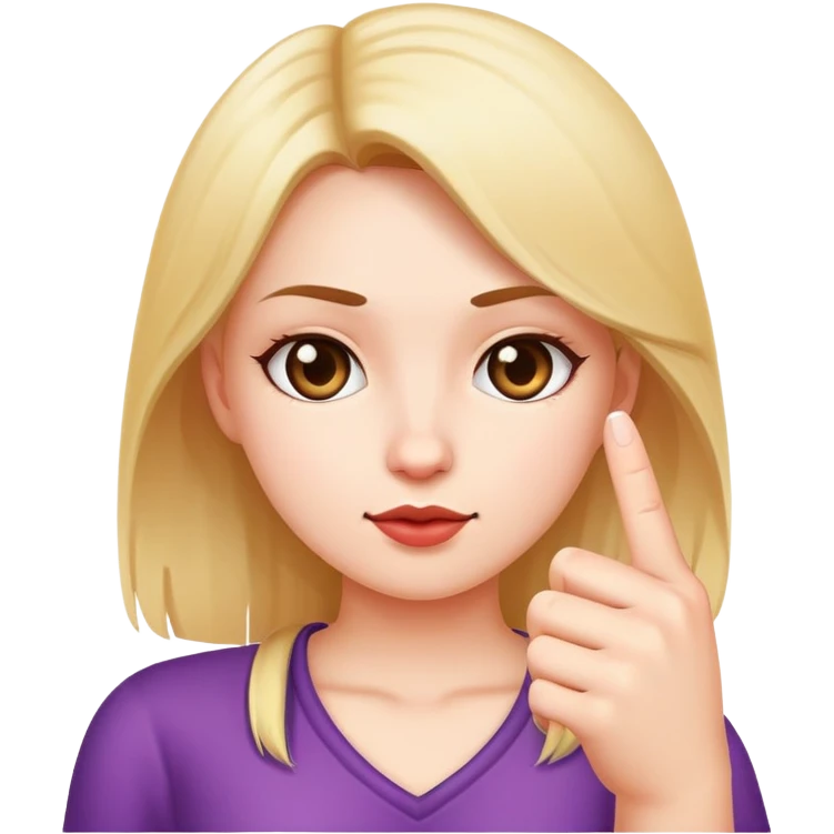 Girl with the middle finger up emoji