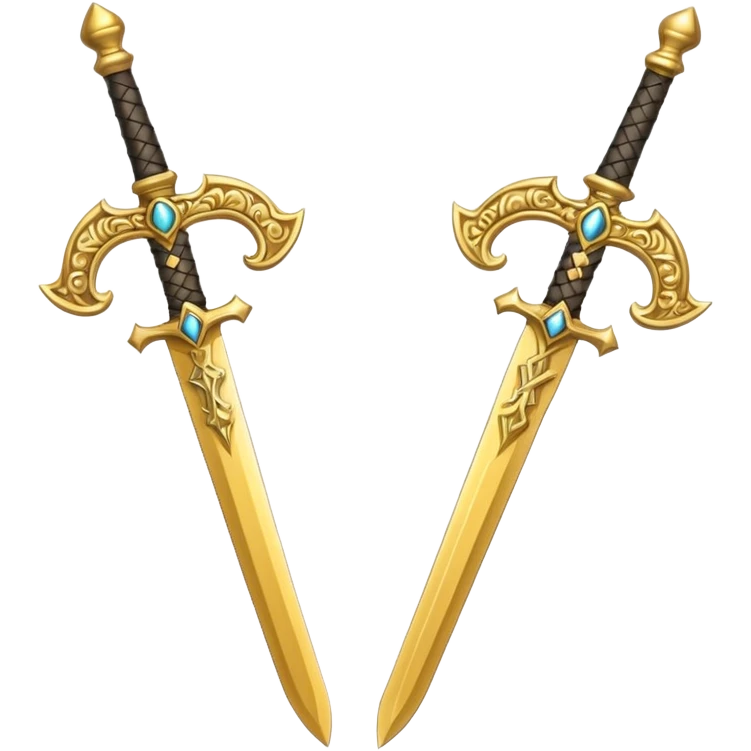 Two Golden royal swords emoji