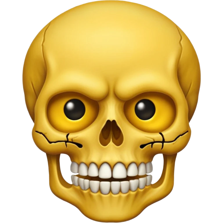 half face very hungry emoji, another half angry skull skeleton emoji