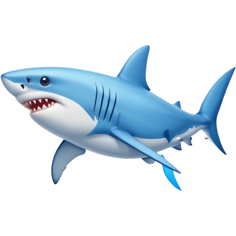 Give me a shark make the shark have blu Nike shoes on emoji