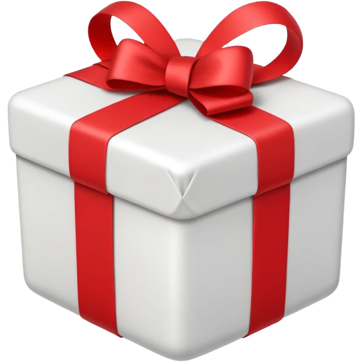 short small rounded cute white present gift emoji