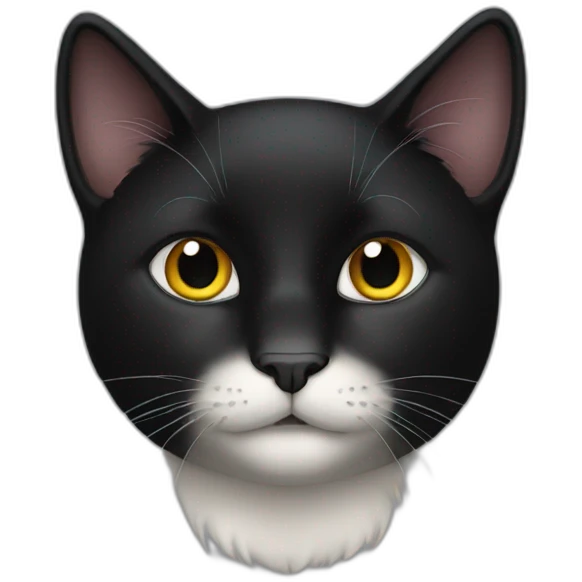a black cat emoji