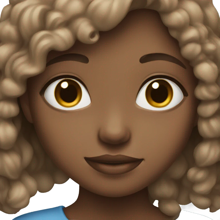 Blue eyed girl with brown hair  emoji