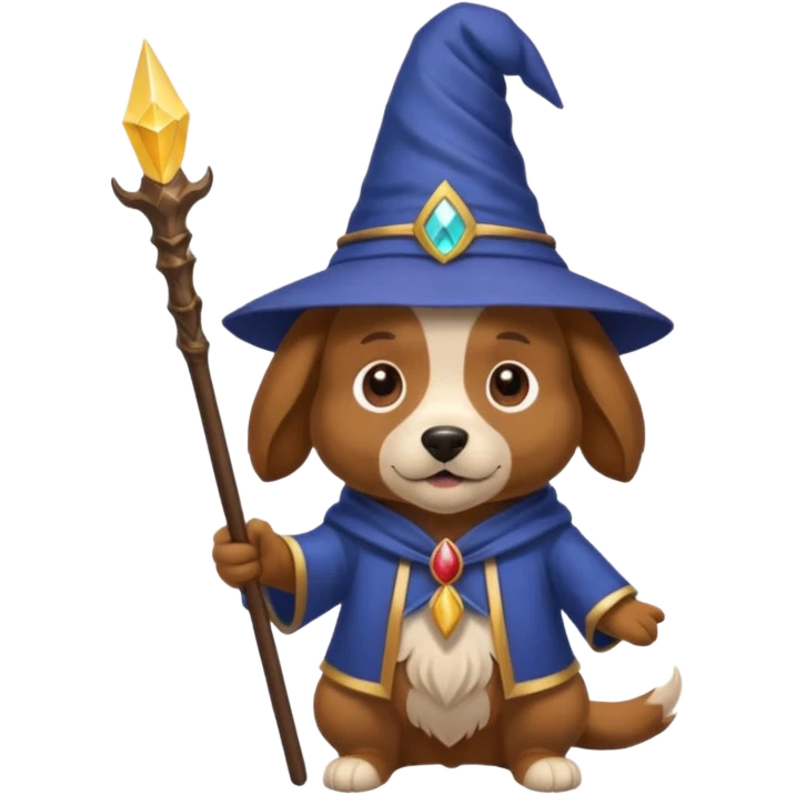 Dog wizard emoji