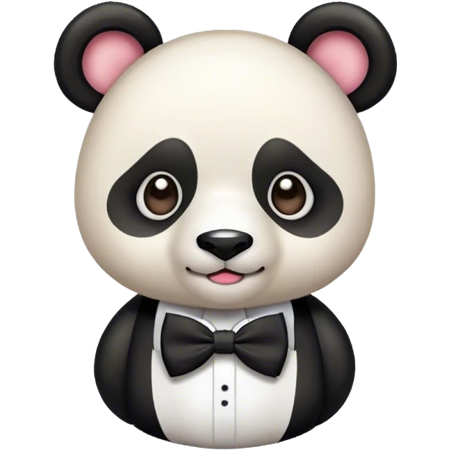 Oso panda con moño emoji