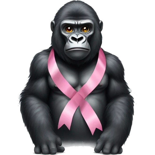 gorilla with ribbon  emoji