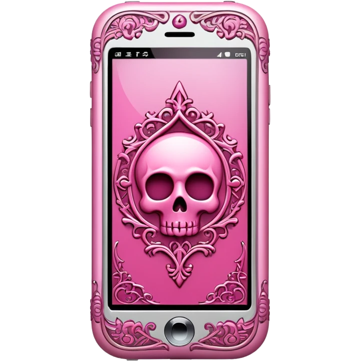 pink gothic smartphone emoji