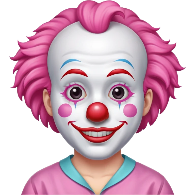 Clown with pink scrubs emoji