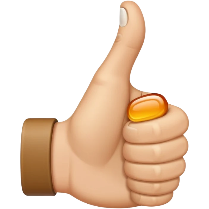 Thumbs up but the thumb is bent at 45 degree angle emoji
