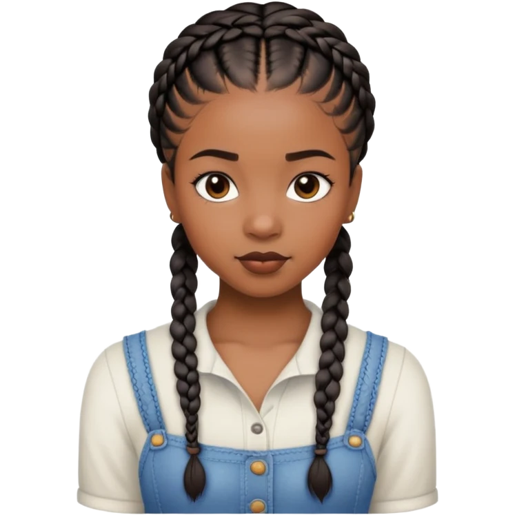 back of african girls head emoji